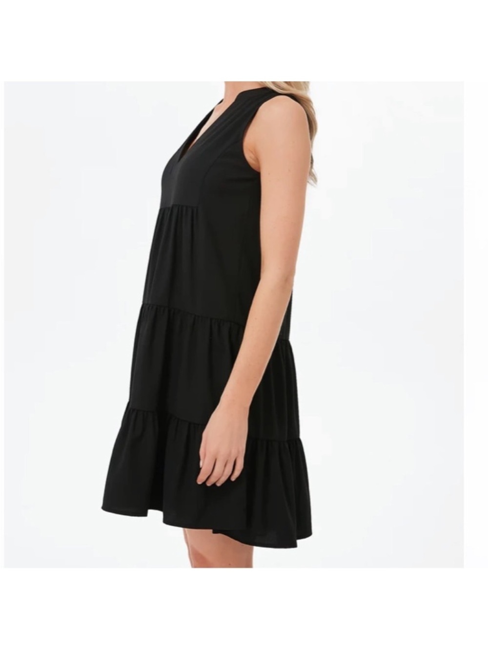 Tuckernuck Pomander Place Black Sleeveless Tiered Kenzo Dress - Picture 3 of 10